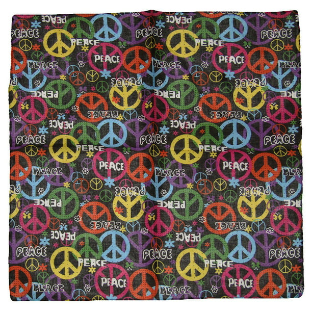 Neck gaiter PEACE SIGN on Yellow Protect yourself in style!